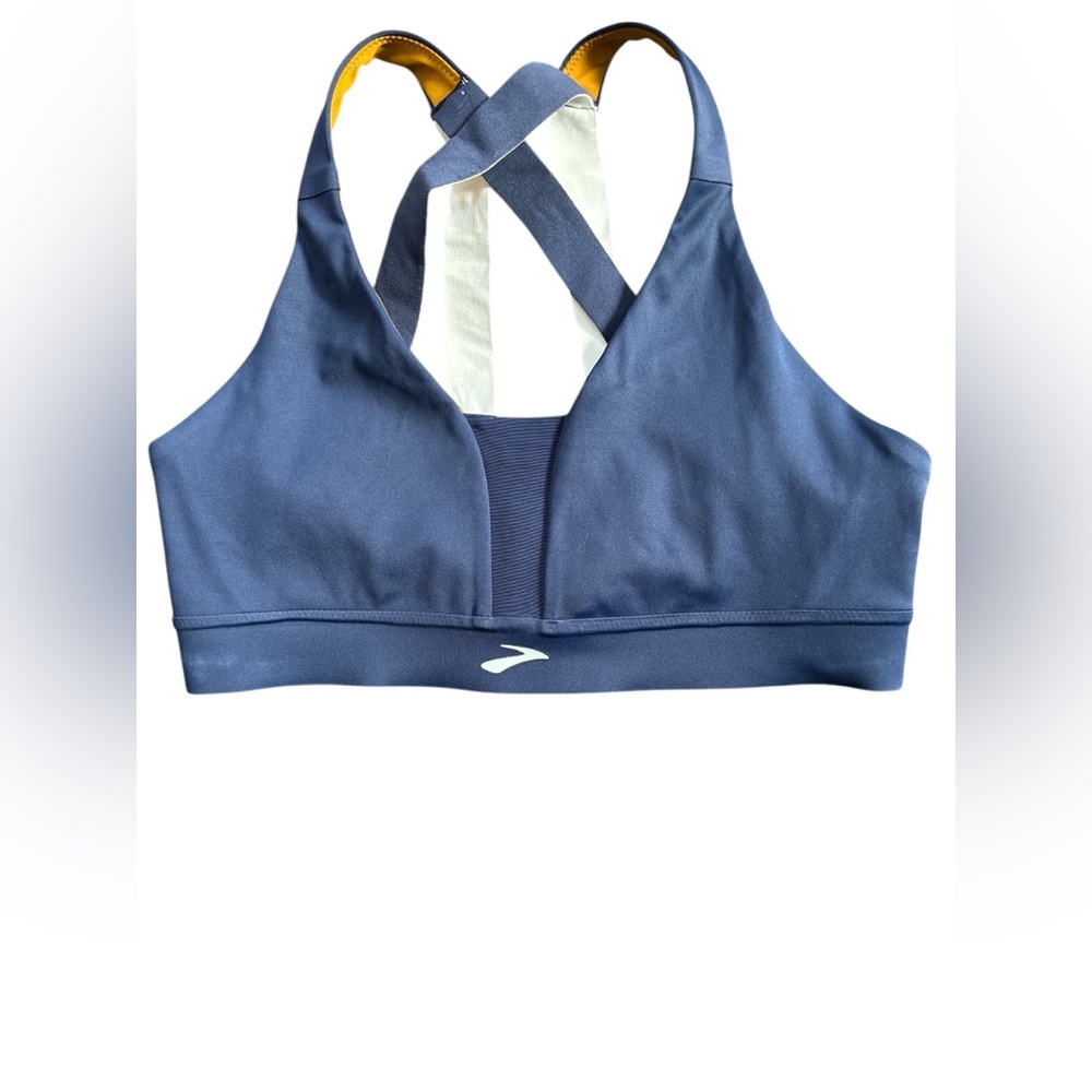 Brooks Plunge Sports Bra for Running Jogging Workouts Sports Sz S Navy No Pads - Picture 3 of 5